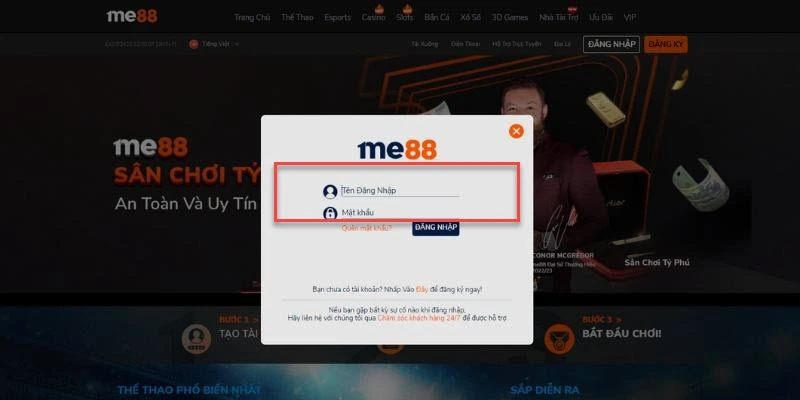 Tình trạng quên mật khẩu đăng nhập thường diễn ra tại nhà cái Me88